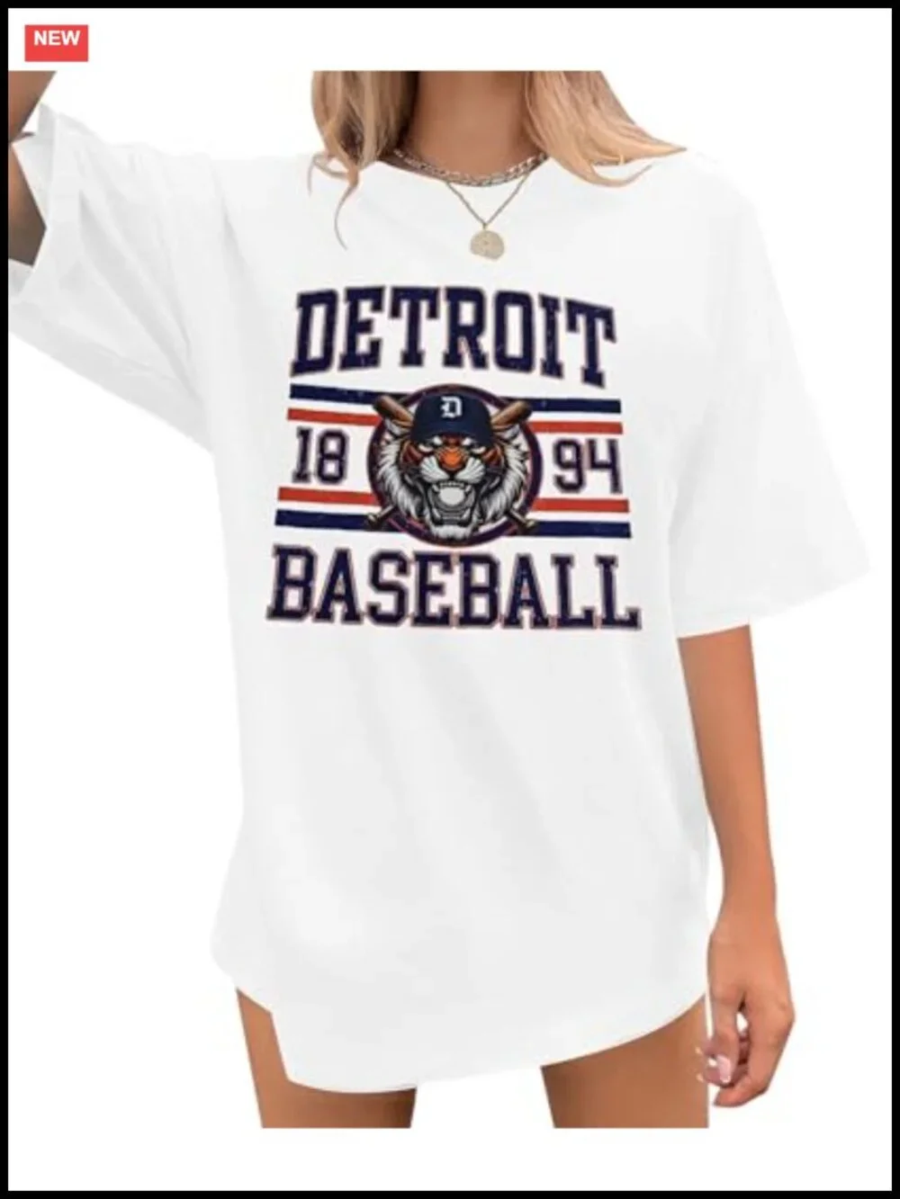 Oversized Baseball Tee for Women Cotton Blend Game Day Shirt